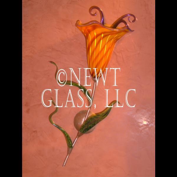 Flower Sconce
 
	Large lighted flower wall sconce
