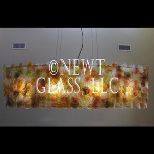 Many Possibilities!
 
	These individual "potato chip" forms can be installed on any frame shape to create wall sconces, pendants, round or square chandeliers, etc.

