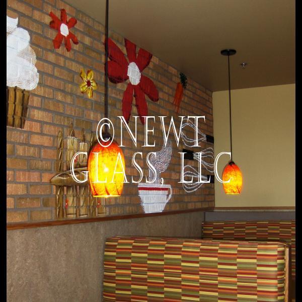 Orange Striped Pendants
 