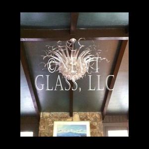 Clearly Texas blown glass chandelier
 