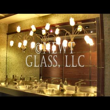 Glass lighting Mastro's ladies room