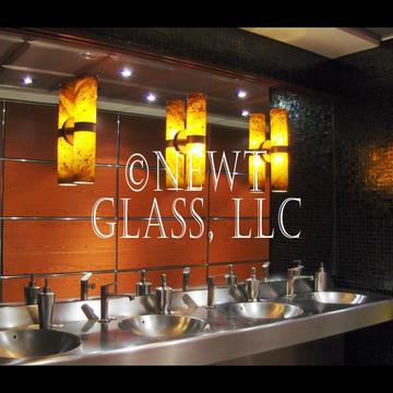 Glass lights-Mastro's mens room