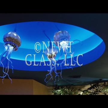 Glass Jellyfish lighting for Sushi Bar