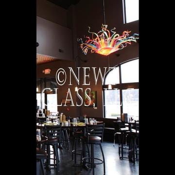 Glass chandelier-Indiana/installed by customer!