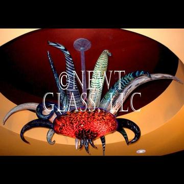 Glass Horn Chandelier for Scottsdale Nightclub