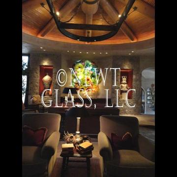 Blown glass wall art