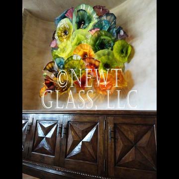 Glass plate wall display
